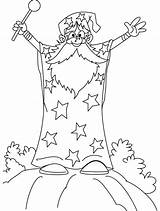 Coloring Wizard Pages Magician Wonder Kids Books Colour Printable Library Popular sketch template