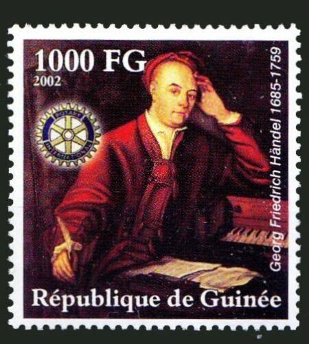 guinea  mnh handel german british baroque composer  rotary club ebay