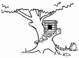 Tree Coloring House Treehouse Pages Round Drawing Stairway Annie Color Getdrawings Getcolorings Magical Magic Printable sketch template