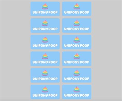 bluey inspired unipony poop favour stickers birthday party etsy australia