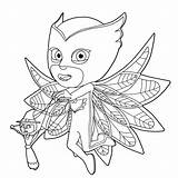 Owlette Pj Masks Moves Witch Puppet Pages Pages2color Cookie Copyright sketch template