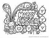 Easter Coloring Pages Happy Puppy Cute Getdrawings sketch template