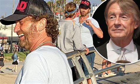 Gerard Butler Sports Rad Cap For Mask Free Outing In Venice Beach