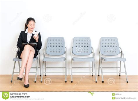 Elegant Office Worker Girl Using Mobile Smartphone Stock Image Image
