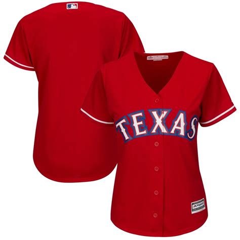 texas rangers majestic womens alternate cool base replica team jersey scarlet