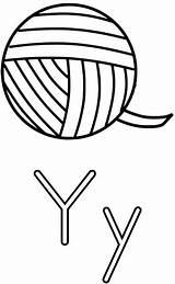 Yarn Coloring Letter Kids Worksheets Ball Printable Activities Features Alphabet Lettery sketch template