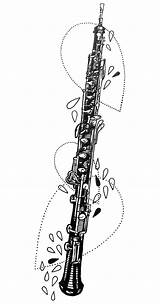 Oboe Hautbois Kh Musique Clarinet sketch template