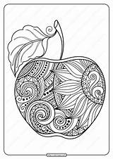 Zentangle Apple Svg 1348 Vezi Coloringoo sketch template