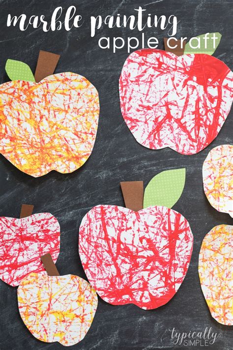 marble painting apple craft typically simple