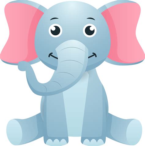 elephant cute cartoon character  png