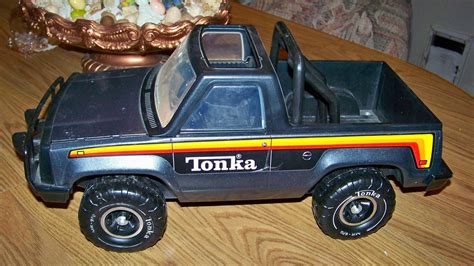 vintage large metal tonka truck toy dated  unique find