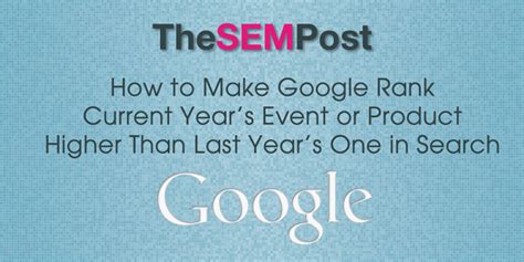 google rank current years event  product higher