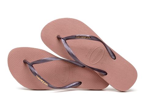 havaianas brazil women flip flops slim metallic logo sandal all sizes