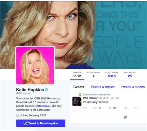 katie hopkins twitter account hacked threatens to leak