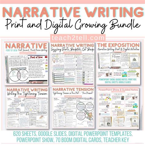 narrative writing bundle print digital resources