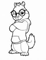 Alvin Chipmunks Coloring Pages Print Animated Color Movie Kids Cartoon sketch template
