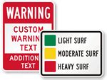 custom caution sign add text easily sku   mysafetysigncom