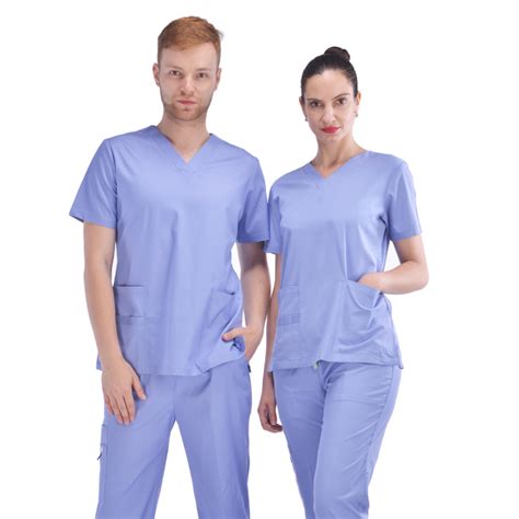 China Wholesale Hospital Sexy Nursing Scrubs Uniform 100 Polyester