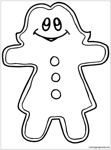 gingerbread girl coloring page  printable coloring pages