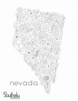 Nevada States sketch template