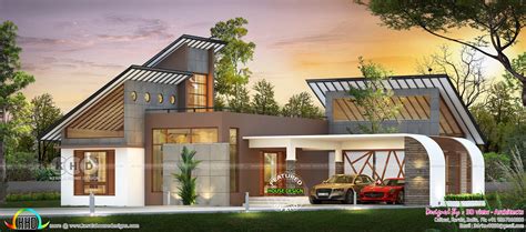 single floor ultra modern home  square feet kerala home design  floor plans  dream
