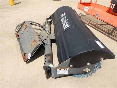 bobcat  angle broom skid steer attachment jm wood auction company