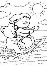 Coloring Skiing Pages Water Kids Kleurplaten Fun Color Waterski Getcolorings Zo sketch template