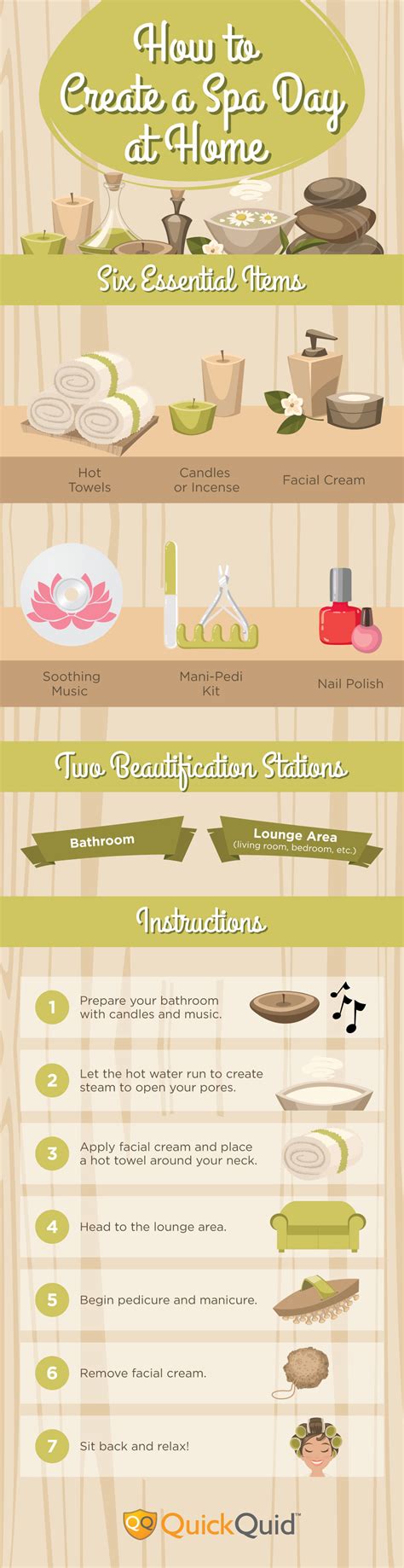 create  spa day  home infographic visualistan