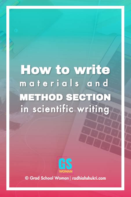 write materials  method section  scientific writing