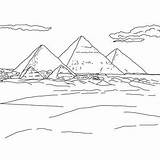 Pyramids Pyramiden Pyramides Giza Gizeh Egipto Pyramid Ausmalen Coloriage Piramides Egypte Hellokids Pirámides Piramidi Snefru sketch template