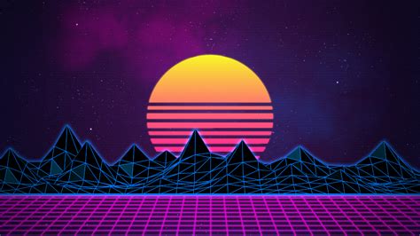Free Download Retrowave Neon 80s Background 4k By Rafael De Jongh On