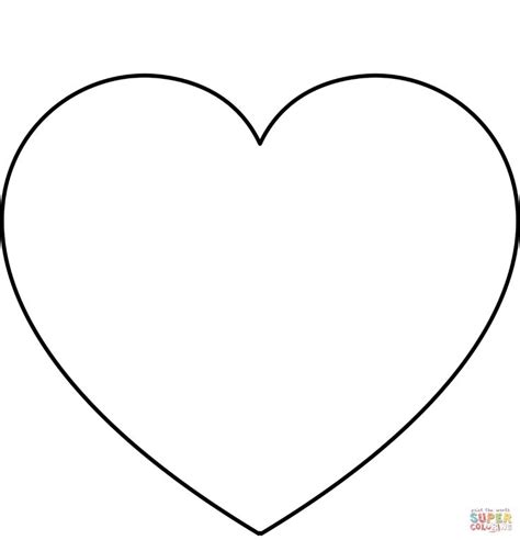 simple heart template super coloring heart template printable