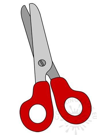 closed scissors template coloring page