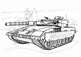 Coloring Merkava Pages Tanks Vehicles Gif sketch template