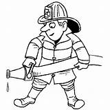 Coloring Pages Fire Station Clipart Kids Color Firefighter sketch template