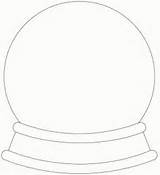 Crystal Ball Coloring Snow Printable Globe Christmas Pages 259px 92kb sketch template