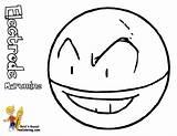 Coloring Pages Pokemon Electrode Yescoloring Book sketch template