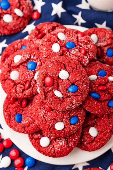 4th of july cookies with cake mix sugar and soul