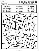 Color Math Kindergarten Worksheet Code Worksheets Numbers Madebyteachers Grade Number School Back Preschool Addition 1st Tumblr sketch template