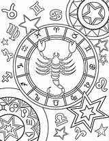 Zodiaku Znaki Scorpius Drukuj Kolorowanka sketch template