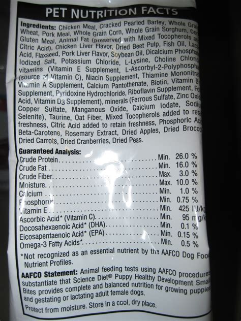 understanding  pet food label part  ingredient list  guaranteed analysis rock bridge