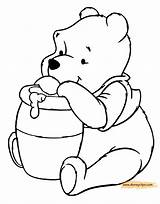 Pooh Winnie Honey Pot Coloring Pages Eating Drawing Disney Printable Template Book Sketch Getdrawings Hugging Funstuff Disneyclips sketch template