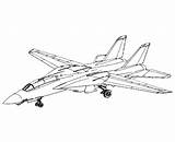 Jet Tomcat Colouring Jets Grumman Pag Avion Colorear sketch template