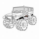 Cruiser Toyota Pages Coloring Fj Template sketch template