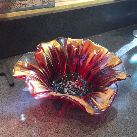 Work By Annie Dotzauer Another Floral Bowl With Cfe Accents Fused