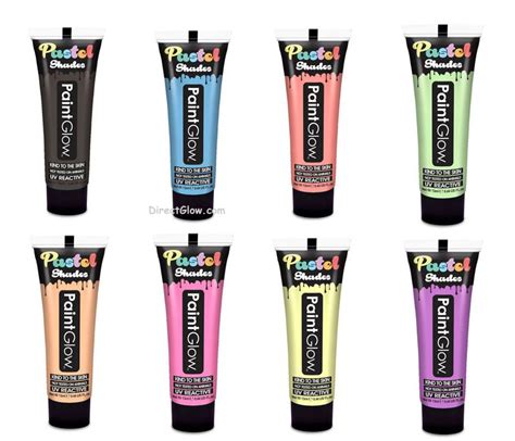 Paintglow 44oz Uv Blacklight Reactive Pastel Face And Body Paint Fast