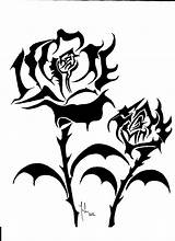 Tribal Roses Deviantart Drawings Tattoo Stay sketch template
