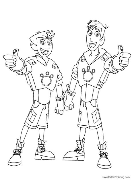 wild kratts coloring pages  drawing  printable coloring pages