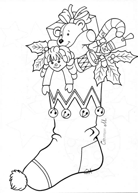 christmas stocking colouring christmas coloring books coloring