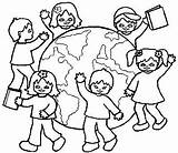 Coloring Children Pages Multicultural Getdrawings sketch template